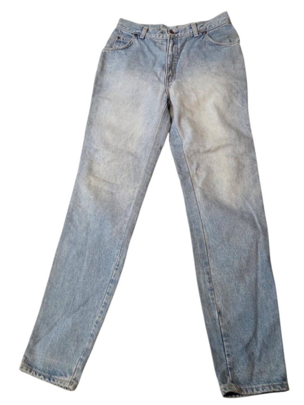 Vtg 80s Levis High Rise Mom Fit Seamed 30 X 32 Denim Jeans Made in USA Split 13